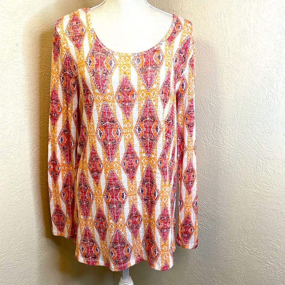 Signature 1 Studio Diamond Pattern Sweater